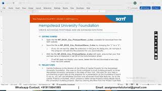New Perspectives Excel 2019 | Module 11: SAM Project 1a Hempstead University Foundation