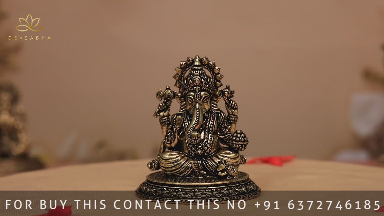 BRASS GANESH IDOL HEIGHT 4.6 INCHES
