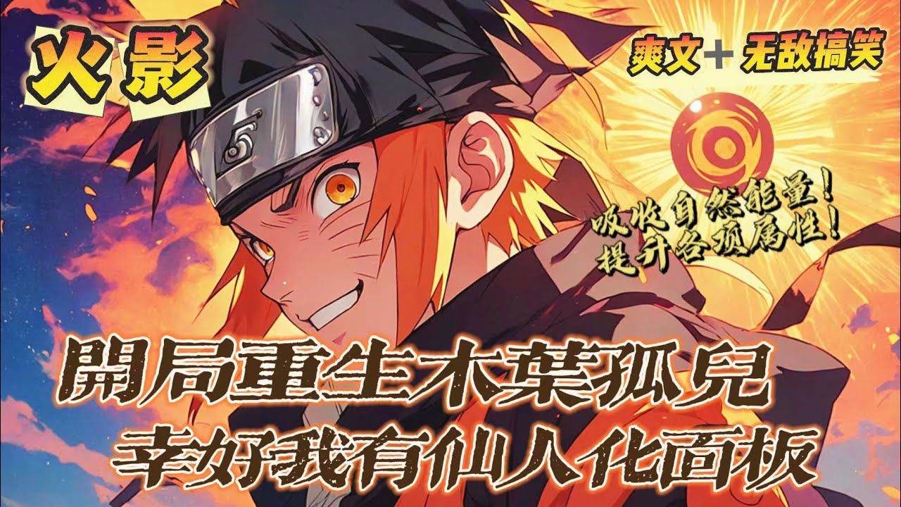 🔥《開局重生木葉孤兒，幸好我有仙人化面板》💥第1-150話：穿越火影，我成了木葉孤兒院的孤兒，想要成為忍者，沒錢是不可能的。幸好我有仙人化属性面板，能够吸收自然能量提升各項属性！