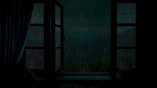 Soothing Heavy Rain at Night | Open Window Sounds for Insomnia Relief & Focus