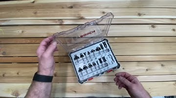 BOSCH 15 pc  Carbide Tipped Wood Router Bit Set Review, Might be all the bits you need…excellent qua