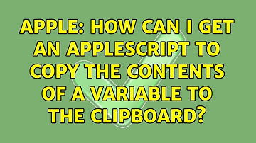 Apple: How can I get an Applescript to copy the contents of a variable to the clipboard?