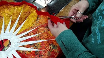 Quilting Tutorial - How to bind the Quiltworx Petals Placemats: Part 4