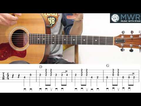 How to play Bury Me Beneath the Willow - Guitar Lesson - Beginner and Intermediate