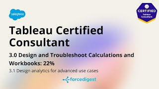 Tableau Certified Consultant - Certification Exam Full Course Vol. 3.1