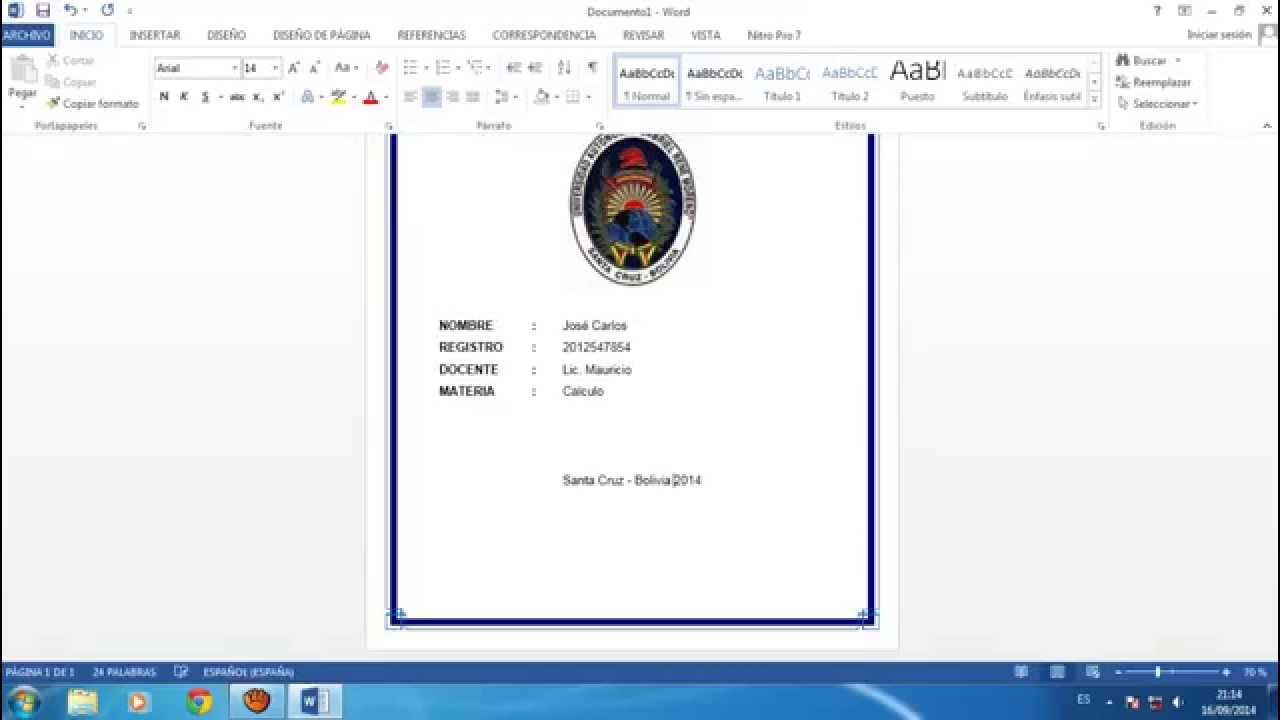 Como Hacer Una Caratula Para Universidades En Word 2010 Youtube