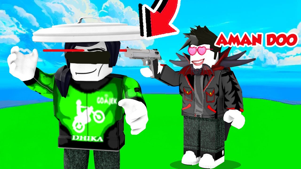 AKU CURANGIN 4 FATHERS DI GAME TEMBAK TEMBAKAN KOCAK DI ROBLOX!!!
