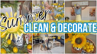 *NEW* SUMMER CLEAN & DECORATE WITH ME ☀️🍋| Home Refresh, Easy DIY Decor & Cleaning Motivation
