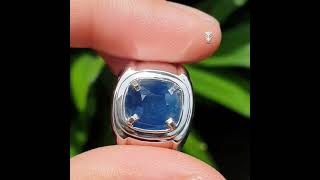 Batu Permata Natural Blue Sapphire SriLanka 3.84 Ct Heat Only DGL Lab Memo