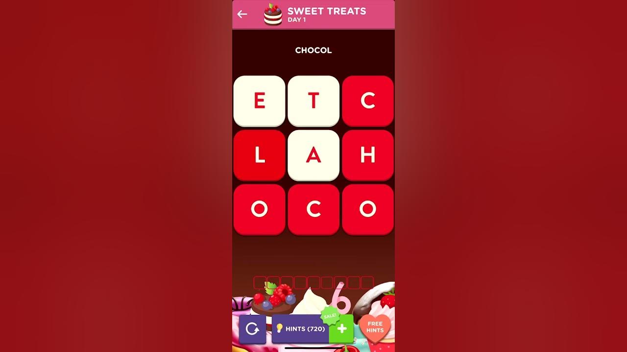Wordbrain 2 Sweet Treats Event DAY 1 Answers [April 11 2021] Cheats