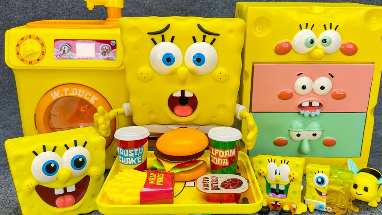 ASMR 65 Minutes SPONGEBOB SquarePants Mega Collection Mystery Unboxing Toy Surprise🧽Unboxing Playset