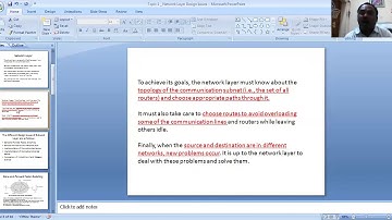 Design Issues in Network Layer  Lecture 1