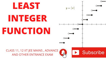 LEAST INTEGER FUNCTION // GRAPH , PROPERTIES // CLASS 11 ,12 IIT JEE MAINS , ADVANCE