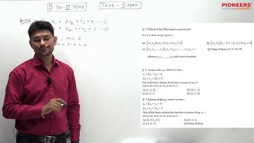 Linear Programming B.Sc. Part-III Test-3 Problem-Solving Session by Vikas Sharma Sir.