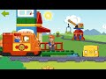 LEGO DUPLO Train HD 🧱 Choosing and loading wagons, building bridges, stopping at crossings!