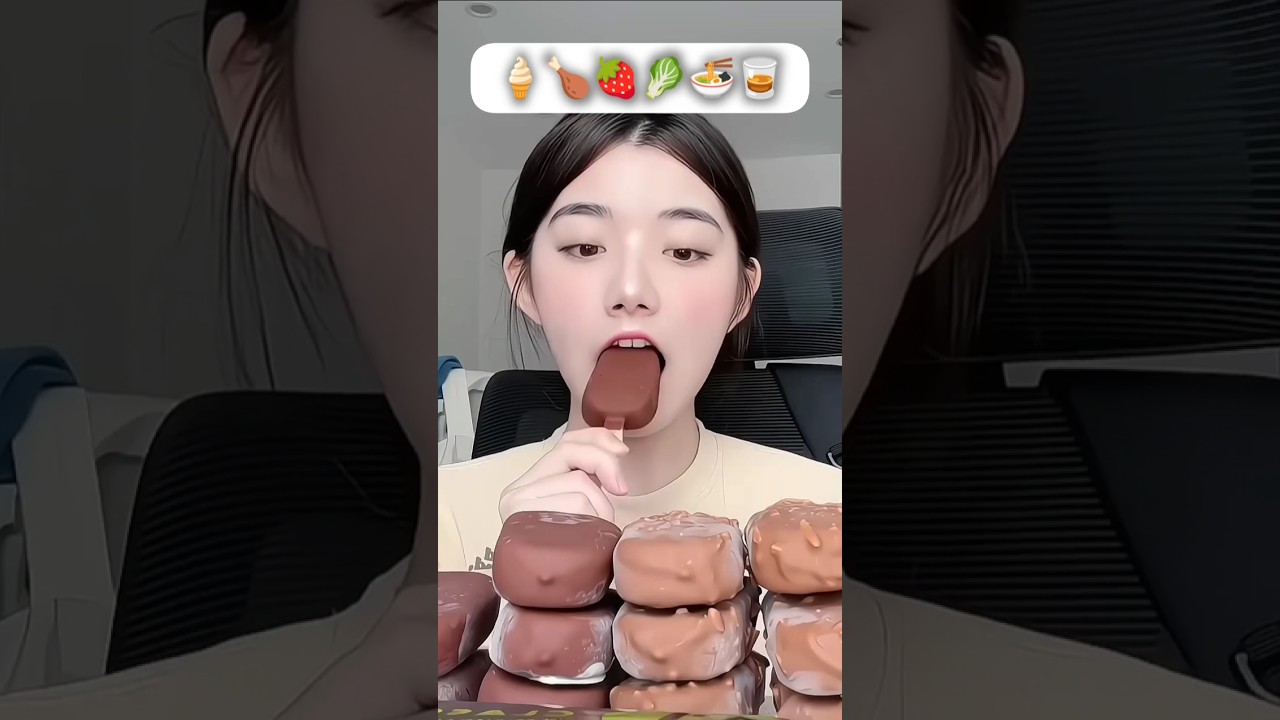 ASMR EATING EMOJI FOOD😋 