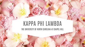 UNC Kappa Phi Lambda Fall 2016 Rush