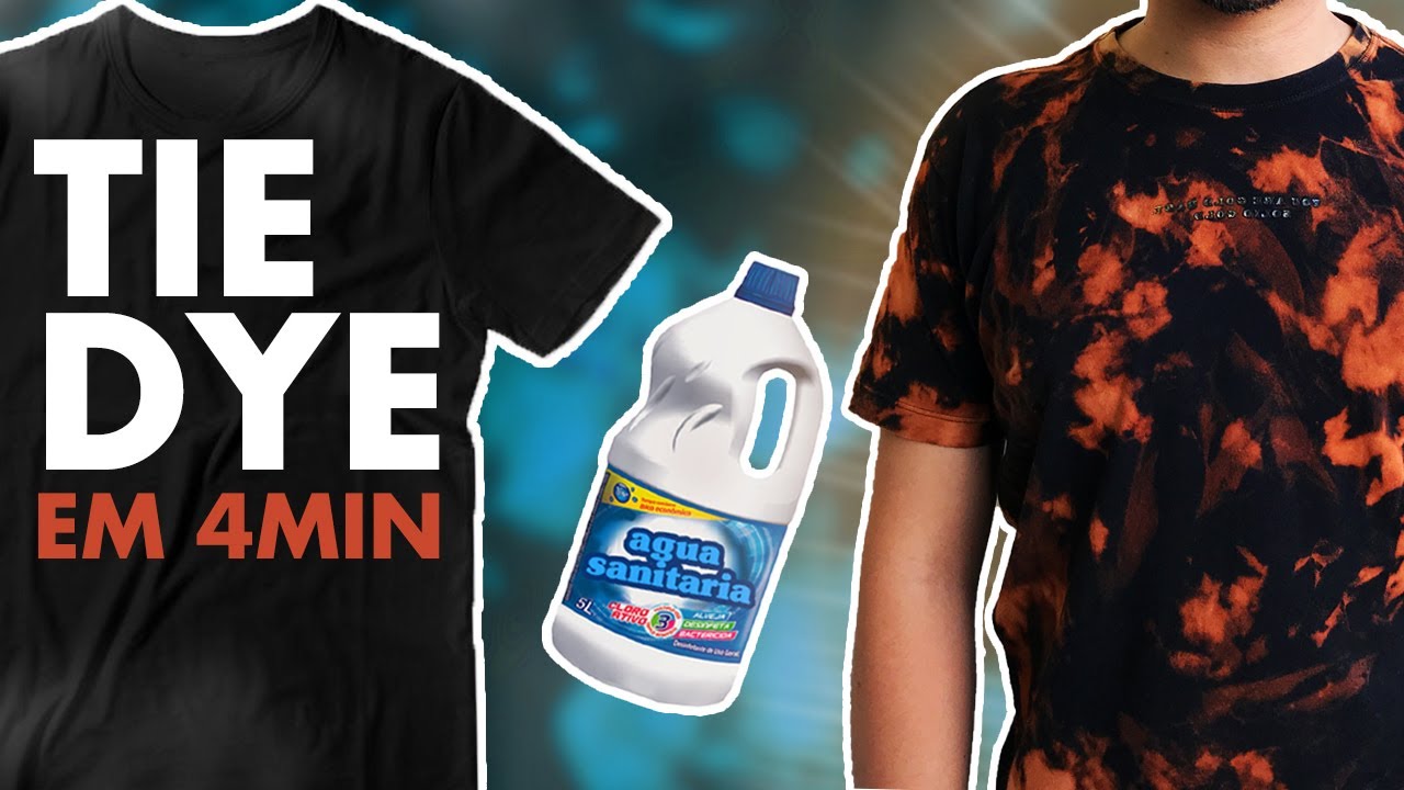 Como fazer tie dye com água sanitária: a técnica mais simples! (marmorizado)