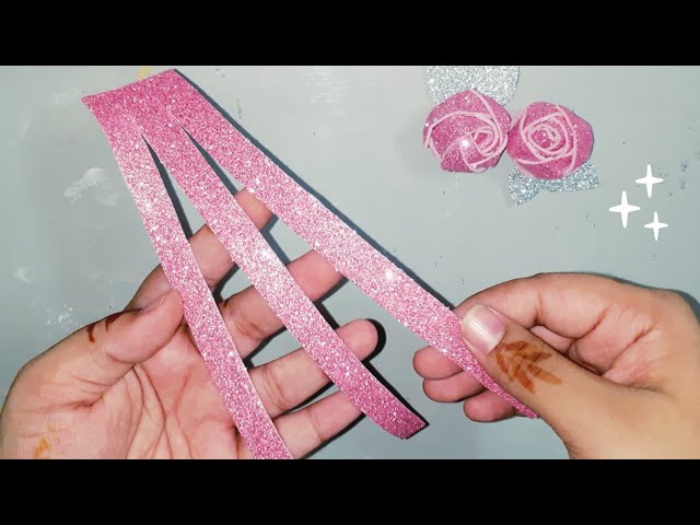 Glitter rose tutorial ✨ #glitterroses #glitterrosetutorial