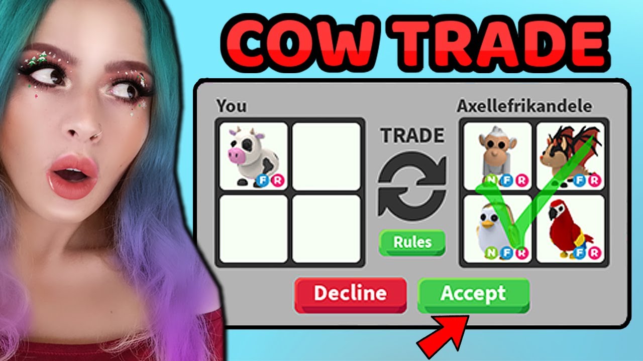 YENİ İNEK KONUŞTU !! FLY COW TRADE !! NELER VERDİ !? ( Roblox Adopt Me )
