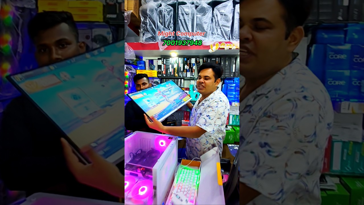 Freefire Computer 🔥 Monitor Curved 100hz ⚡ Ryzen5 Pc💥 Budget Gaming Pc ✅ Gaming Shop #pubg #shorts