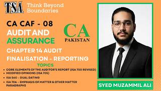 CA CAF 8 | Ch 14 Audit Reporting | ISA 700, 705, 560, 706 | By Sir Muzammil Ali