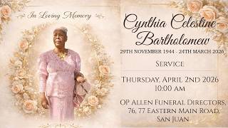 The Funeral Service of Cynthia Celestine-Bartholomew