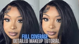 *STEP BY STEP* FULL COVERAGE MAKEUP TUTORIAL | BEGINNER FRIENDLY | BLENDEDBYDEE