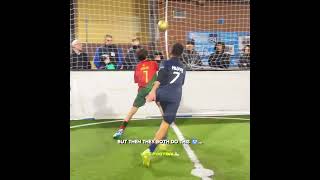 Kid Ronaldo Plays Against Mini Mbappe🥶🤯 #Shorts #Football #Soccer