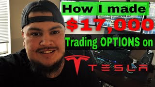 How I made $17,000 trading Tesla OPTIONS! $TSLA Options technical analysis