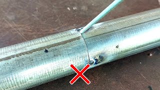 the secret to welding strong joints of thin galvanized pipes that welders rarely talk about