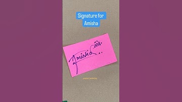 Amisha ❤️ #shortsfeed #shortsvideo #handwriting #love #lovesong  #art #shorts #signature #art