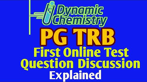 PG TRB| TEST 1| QUESTION DISCUSSION|Dynamic Chemistry|Atomic Radius| Ionic Radius|#trb