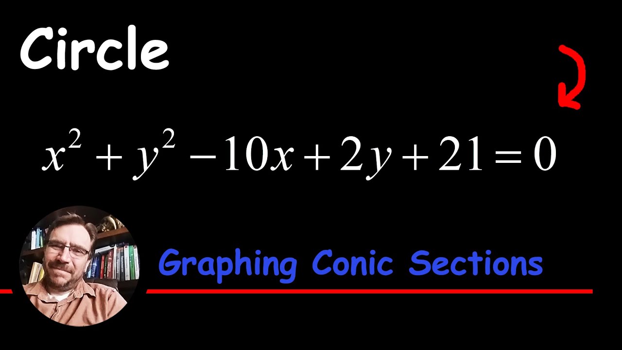 Graph A Circle In General Form X 2 Y 2 10x 2y 21 0 Algebra Ia 08 02 Youtube