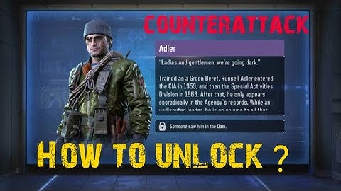 How to unlock Adler - counterattack event part 8 - call of duty mobile #tutu141