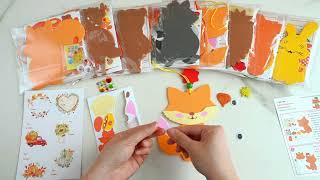 Winlyn 24 Sets Fall Kids Craft Kits DIY Autumn Woodland Animal Ornaments