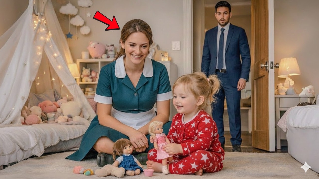 كان على وشك طرد عاملة التنظيف… لكن ما رآه في غرفة ابنته أبكاه بصمت