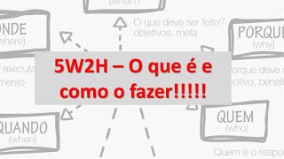 5W2H - O que é e como fazer!!!!!