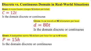 Discrete Vs Continuous Domain In Real World Situations