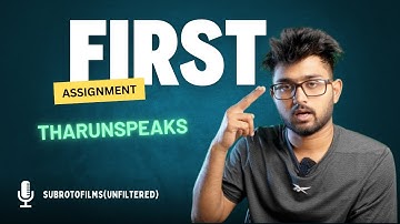 My first assignment | Video Editing - Journey begin with  @TharunSpeaks