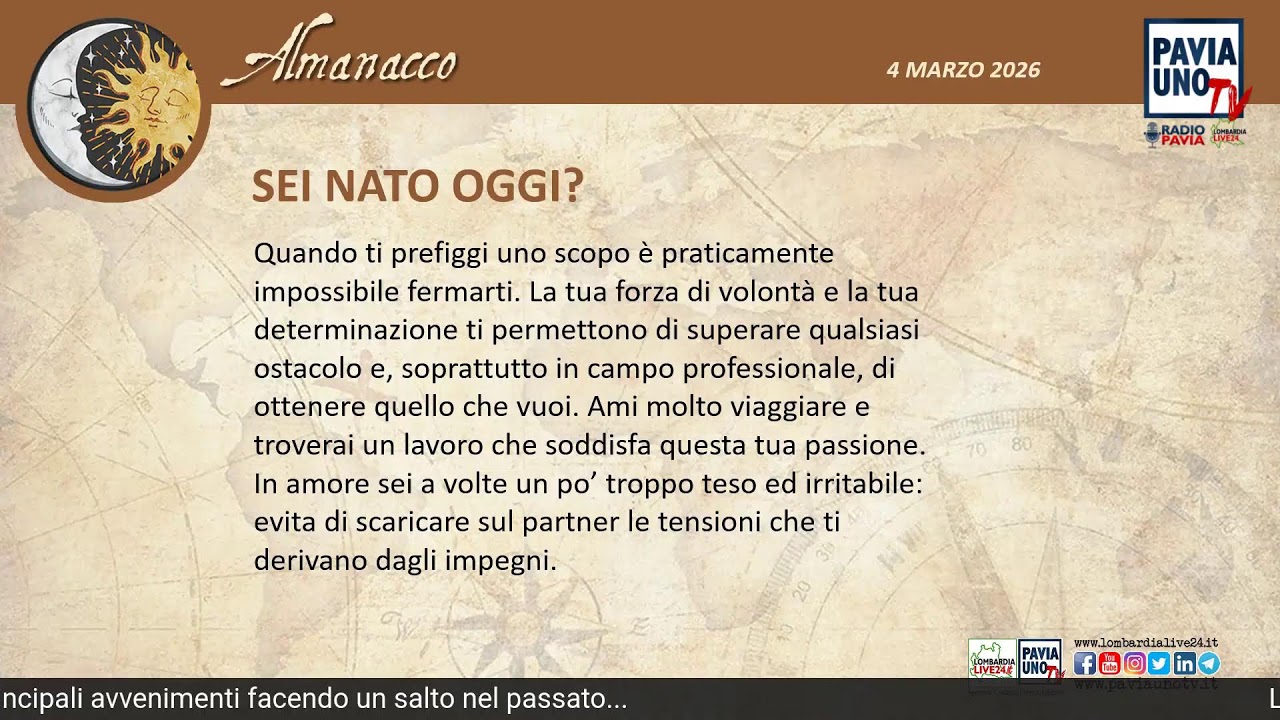 Almanacco - 4 Marzo 2026