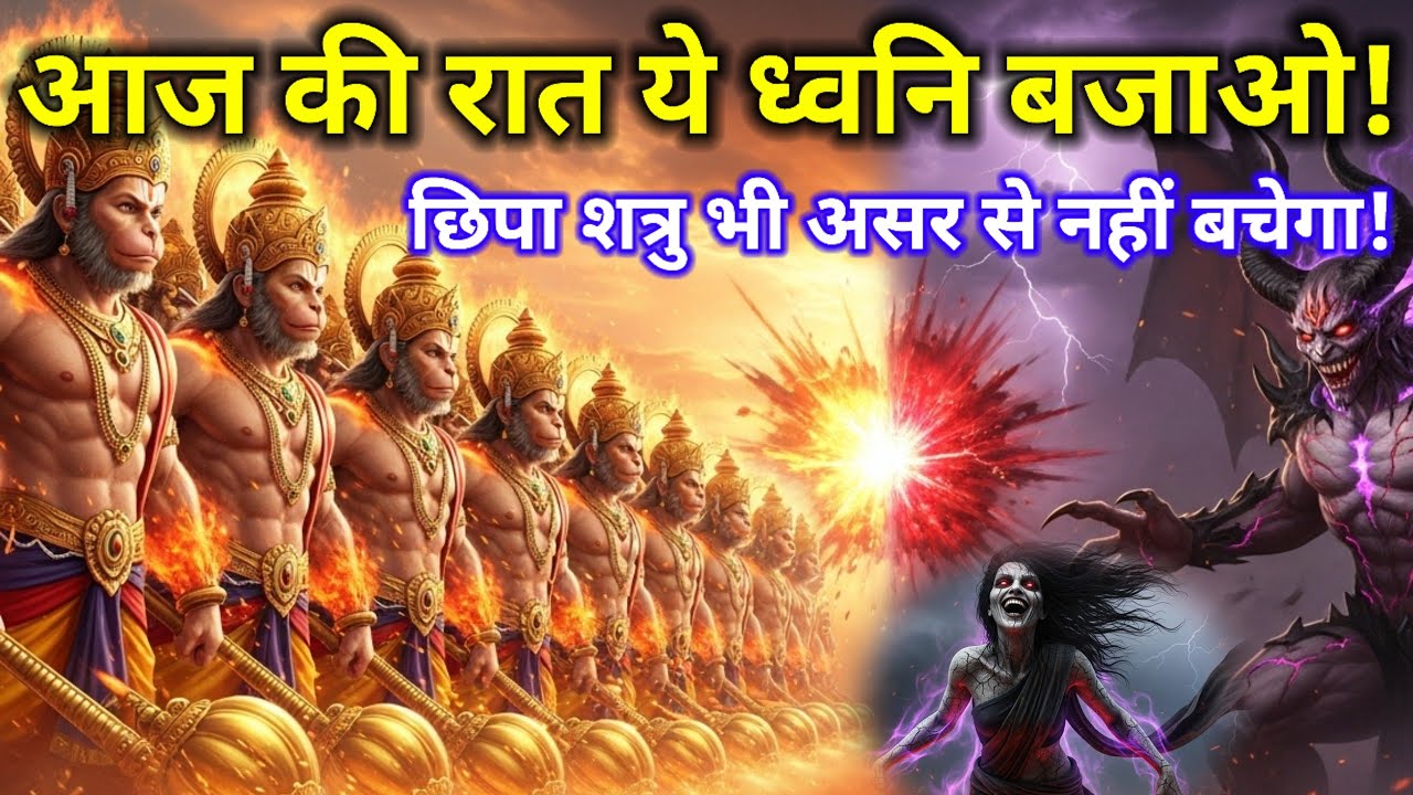 आज की रात ये ध्वनि बजाओ!छिपा शत्रु भी असर से नहीं बचेगा! #hanumanmantra 