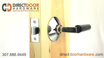 Emtek Hercules Lever with Modern Rosette in Polished Chrome