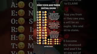 Find Your and Their Initial Signs #love #facts #initials #soulmate #crush #shorts