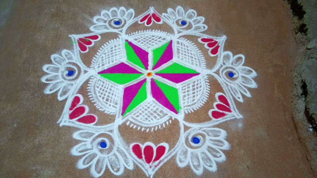 3d kolam designs with dots easy steps @dailyKolam-777 