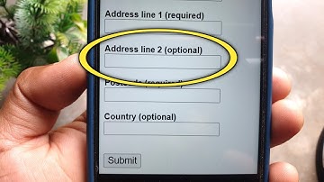 address line 2 (optional) | what is the meaning of address line 2 optional
