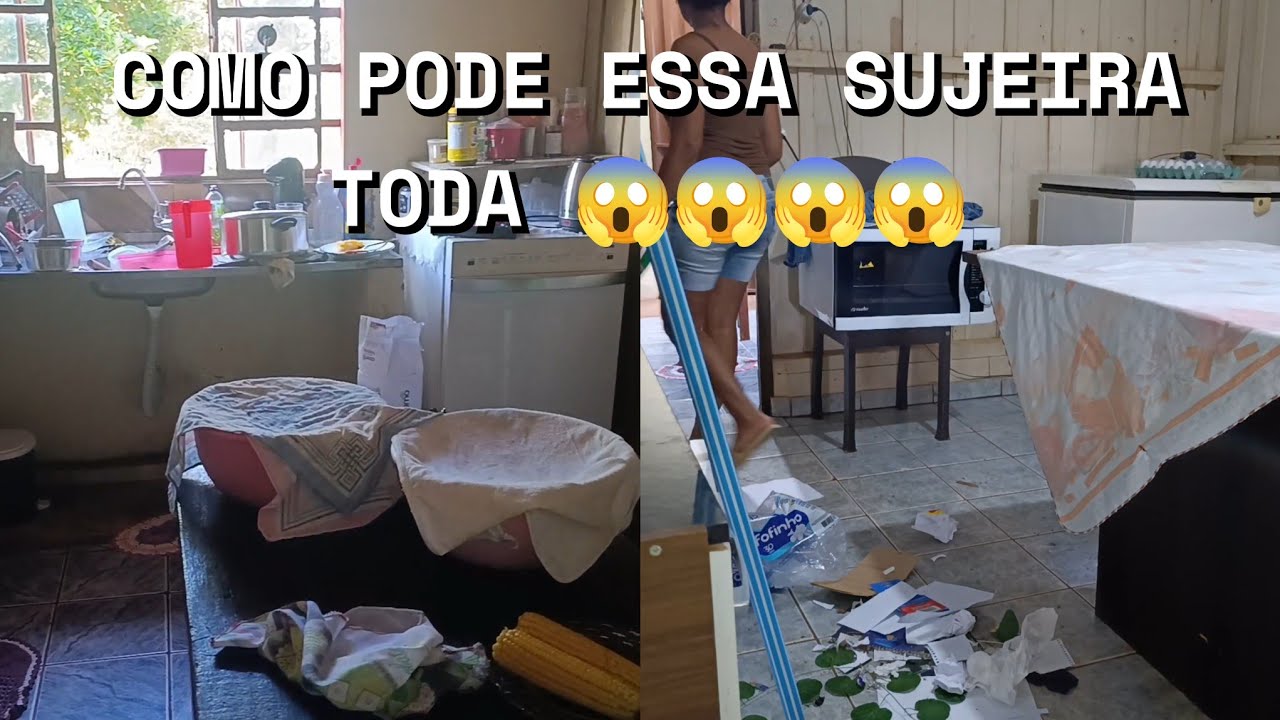 5 dias sem limpar a casa e virou tudo de pernas pro ar 😱😱😱😱