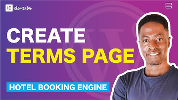 How To Create A Terms Page for your Hotel Booking Website
