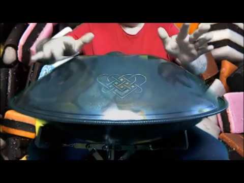 PeterPan Handpans D Minor with Celtic Hearts Love Knot tone field engravings