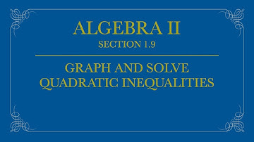 Algebra II 1.9